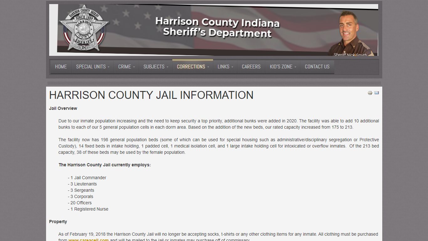 Harrison County Indiana Jail Information - hcsdin.net